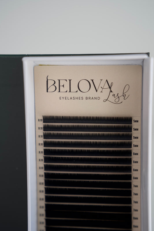 B Curl Mixed Length Eyelash Extensions | Belova Lash